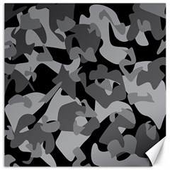 Urban Initial Camouflage Grey Black Canvas 16  X 16   by Mariart