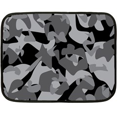 Urban Initial Camouflage Grey Black Double Sided Fleece Blanket (mini)  by Mariart