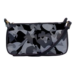 Urban Initial Camouflage Grey Black Shoulder Clutch Bags by Mariart