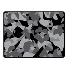 Urban Initial Camouflage Grey Black Double Sided Fleece Blanket (small) 