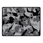 Urban Initial Camouflage Grey Black Double Sided Fleece Blanket (Small)  45 x34  Blanket Front