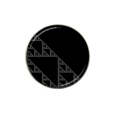 Triangle Black White Chevron Hat Clip Ball Marker (4 Pack) by Mariart