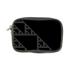 Triangle Black White Chevron Coin Purse by Mariart