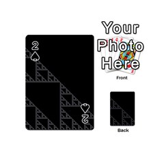 Triangle Black White Chevron Playing Cards 54 (mini)  by Mariart