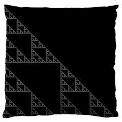 Triangle Black White Chevron Standard Flano Cushion Case (two Sides) by Mariart