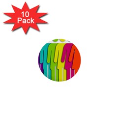 Trans Gender Purple Green Blue Yellow Red Orange Color Rainbow Sign 1  Mini Buttons (10 Pack) 