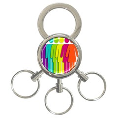 Trans Gender Purple Green Blue Yellow Red Orange Color Rainbow Sign 3-ring Key Chains