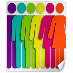 Trans Gender Purple Green Blue Yellow Red Orange Color Rainbow Sign Canvas 8  X 10 