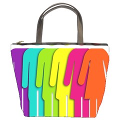 Trans Gender Purple Green Blue Yellow Red Orange Color Rainbow Sign Bucket Bags by Mariart