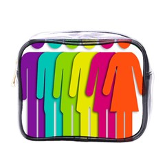 Trans Gender Purple Green Blue Yellow Red Orange Color Rainbow Sign Mini Toiletries Bags by Mariart