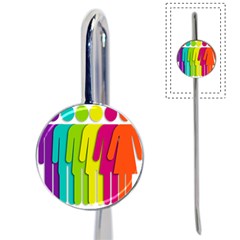 Trans Gender Purple Green Blue Yellow Red Orange Color Rainbow Sign Book Mark