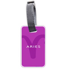 Zodiac Aries Luggage Tags (one Side)  by Mariart