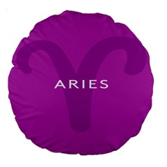 Zodiac Aries Large 18  Premium Round Cushions