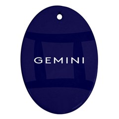 Zodiac Gemini Ornament (oval) by Mariart