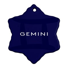 Zodiac Gemini Snowflake Ornament (two Sides) by Mariart