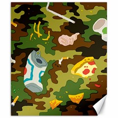 Urban Camo Green Brown Grey Pizza Strom Canvas 20  X 24   by Mariart