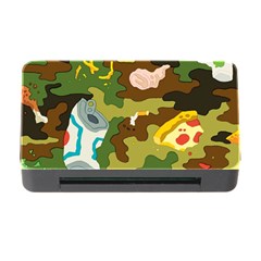 Urban Camo Green Brown Grey Pizza Strom Memory Card Reader With Cf by Mariart