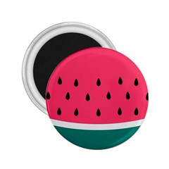 Watermelon Red Green White Black Fruit 2 25  Magnets by Mariart