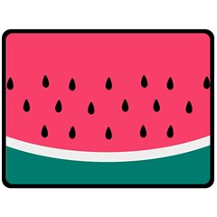 Watermelon Red Green White Black Fruit Fleece Blanket (large) 