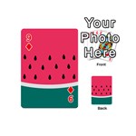 Watermelon Red Green White Black Fruit Playing Cards 54 (Mini)  Front - Diamond9