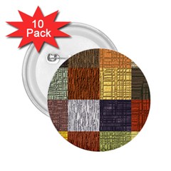 Blocky Filters Yellow Brown Purple Red Grey Color Rainbow 2 25  Buttons (10 Pack) 