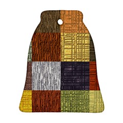 Blocky Filters Yellow Brown Purple Red Grey Color Rainbow Bell Ornament (two Sides) by Mariart