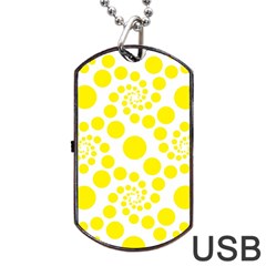 Pattern Dog Tag Usb Flash (one Side) by Valentinaart
