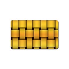 Rough Gold Weaving Pattern Magnet (name Card) by Simbadda