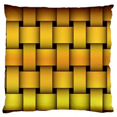 Rough Gold Weaving Pattern Standard Flano Cushion Case (two Sides) by Simbadda