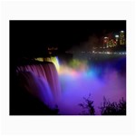 Niagara Falls Dancing Lights Colorful Lights Brighten Up The Night At Niagara Falls Small Glasses Cloth (2-Side) Front