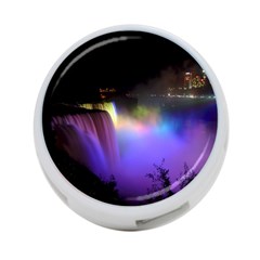 Niagara Falls Dancing Lights Colorful Lights Brighten Up The Night At Niagara Falls 4-port Usb Hub (one Side) by Simbadda