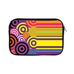 Retro Circles And Stripes Colorful 60s And 70s Style Circles And Stripes Background Apple iPad Mini Zipper Cases Front