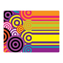 Retro Circles And Stripes Colorful 60s And 70s Style Circles And Stripes Background Double Sided Flano Blanket (mini)  by Simbadda