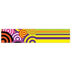 Retro Circles And Stripes Colorful 60s And 70s Style Circles And Stripes Background Flano Scarf (small) by Simbadda