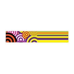 Retro Circles And Stripes Colorful 60s And 70s Style Circles And Stripes Background Flano Scarf (mini) by Simbadda