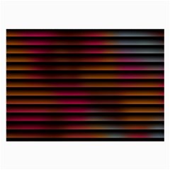 Colorful Venetian Blinds Effect Large Glasses Cloth