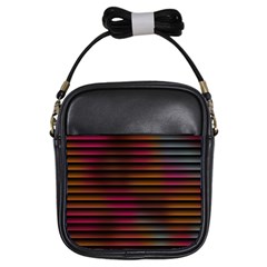 Colorful Venetian Blinds Effect Girls Sling Bags