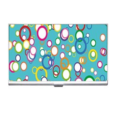 Circles Abstract Color Business Card Holders by Simbadda