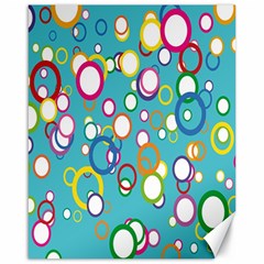 Circles Abstract Color Canvas 16  X 20   by Simbadda