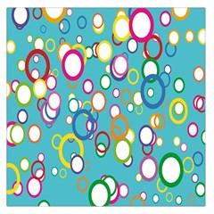 Circles Abstract Color Large Satin Scarf (square) by Simbadda