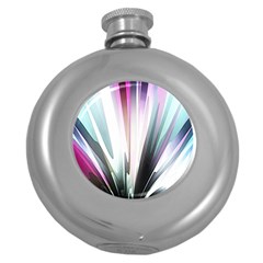 Flower Petals Abstract Background Wallpaper Round Hip Flask (5 Oz)