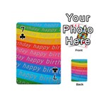 Colorful Happy Birthday Wallpaper Playing Cards 54 (Mini)  Front - Club7