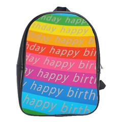 Colorful Happy Birthday Wallpaper School Bags (xl)  by Simbadda