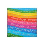 Colorful Happy Birthday Wallpaper Satin Bandana Scarf Front