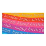 Colorful Happy Birthday Wallpaper Satin Shawl Front