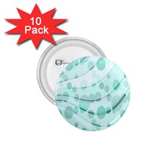 Abstract Background Teal Bubbles Abstract Background Of Waves Curves And Bubbles In Teal Green 1 75  Buttons (10 Pack) by Simbadda