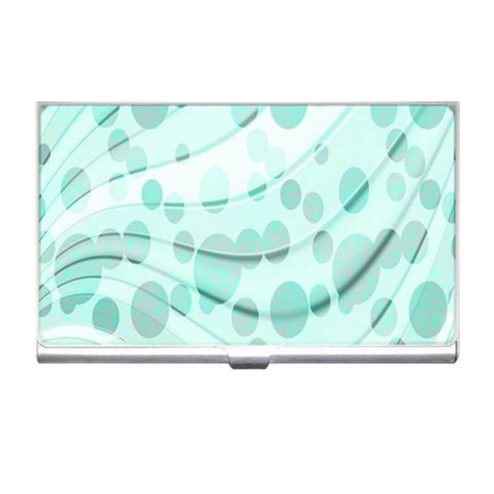Abstract Background Teal Bubbles Abstract Background Of Waves Curves And Bubbles In Teal Green Business Card Holders