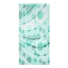 Abstract Background Teal Bubbles Abstract Background Of Waves Curves And Bubbles In Teal Green Shower Curtain 36  X 72  (stall)  by Simbadda