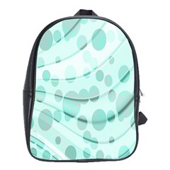 Abstract Background Teal Bubbles Abstract Background Of Waves Curves And Bubbles In Teal Green School Bags (xl) 