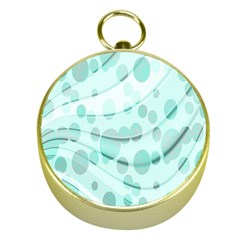 Abstract Background Teal Bubbles Abstract Background Of Waves Curves And Bubbles In Teal Green Gold Compasses by Simbadda